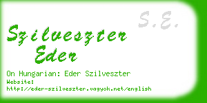 szilveszter eder business card